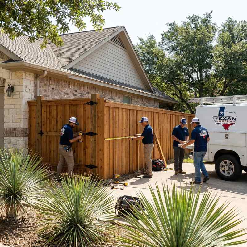 Fence installation and repair by Texan Garage Door